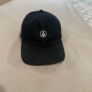 Volcom Black Baseball Cap with White Stone Logo